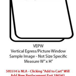 Window - 30" x 20" - VEPW - Grey 20 - Temp - Black Frame #2000 - w/Clamp Ring 8505-12 (V000466502)