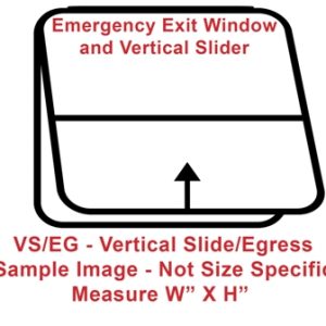 Window - 30" x 42" - VS/FE - Clear - Temp - Black Frame - #8800