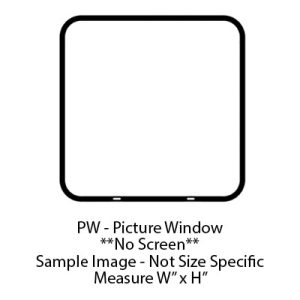 Window - 18" x 22" - PW - CLR - Temp - Black - #9000