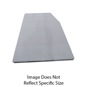 Mattress - Bunk - 3" x 48" x 72" - w/8" x 26" Notch - Fiber - Reversible - w/Zipper - Heather Grey