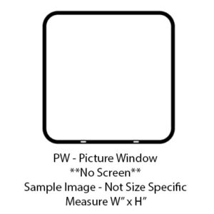 Window - 48" x 12" - PW - Grey 20 - Temp - Black Frame