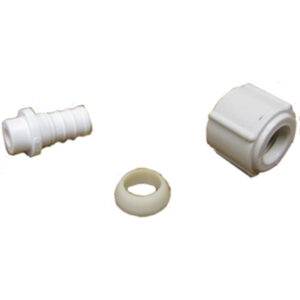 Fitting - Straight - Swivel - 1/2"B x 1/2"FPT - Poly - Viaga