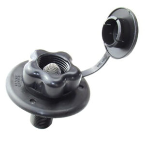 Fill - City Water w/Plastic Valve - w/Coupler Cover - Black - 48/Bx