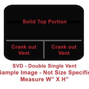 Window - 72" x 40" - SVD - Grey 20 - Temp - Insulated - Black - w/Screen - Frameless - F300-43264