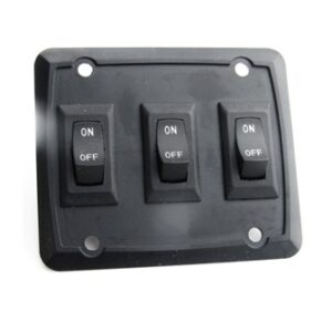 Switch - Plate - 12V - 3G - On/Off -  Black - Sigma - 7315-130