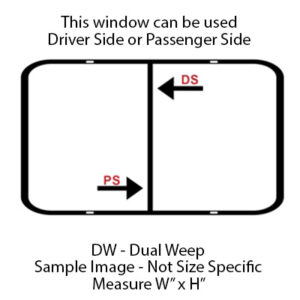 Window - 72" x 28" - DW - Grey 20 - Temp - Black Frame - 8800-44108