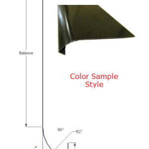 Skirt - Metal - 030 - 16 3/4" x 168" - 2"Rad - D-12 - Black - TP