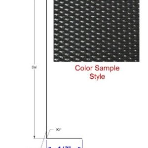Skirt - Metal - 030 - 4" x 34" - D-27 - Black - TP - DE - w/Film