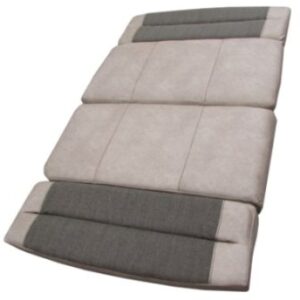 Cushion - Dinette - Booth - Cashmere II - 42.5" - KSTR952 - Snapshot Tweed BTM BK/Grambling Doeskin TP BK/Grambling Doeskin ST - w/Thick Choc Topstitch
