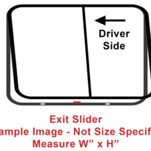 Window - 48" x 35" - Full Exit Slider - Dark Glass - Temp - Black Frame