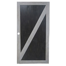 Passage - Door - RH - 1 3/8" x 36" x 72" - Carb 2 - L&L - 2S -  Shaker - Diag. Barn - WH - w/Wiley Oak - Minster Rub