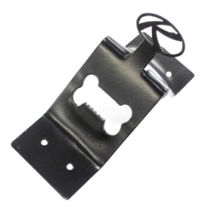 Bracket - Pet Tie - w/Bone Bottle Opener - Powder Coated - Black
