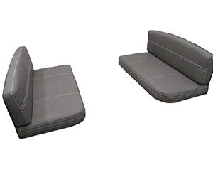 Cushion - Dinette - Driftwood - 40" - Radius Seats - Camel Back - Wood Backer in Seat - Seaport Seal/Seaport Seal-W - T210 Cub
