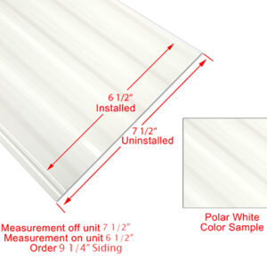 Siding - 024 - 9 1/4" x 458" - 1" Custom Mesa - REG3 - 650 Polar White - SM