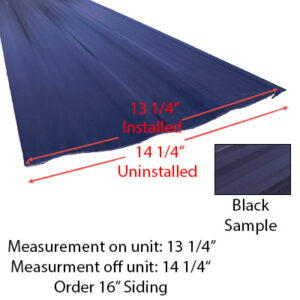 Siding - 024 - 16" x __________Order Per Lineal Foot - 1MDM SL - TP/TC - Black - CS INDIANA ONLY