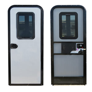 Entrance - Door - RH - 30" x 78" - 8070R - FB - BCMH - WHTG - ISPL - BKGUPKBT - NOB - SHPBBT20 - BSCD - BKP - NT - BLKSLD