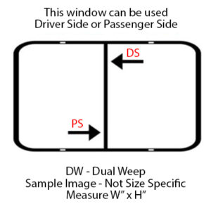 Window - 72" x 35" - Horizontal Slider Exit - Clear Glass - Temp - Black Frame - 1 7/8" Ring