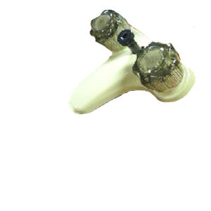 Faucet - Lavatory - 4" - w/Smoked Handles - Euro - Parchment