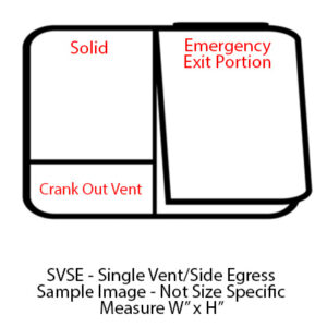 Window - 48" x 35" - SV/SE - Grey 20 - Temp - Black Frame - #2000