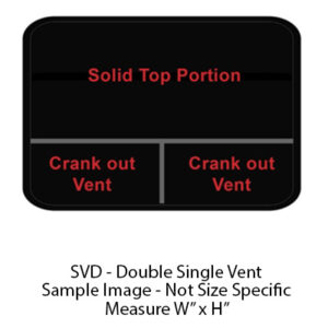 Window - 48" x 35" x 17" - SVD - Gray 20 - Temp - Black - Frameless - F300-43370