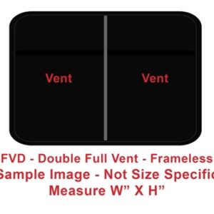 Window - 48" x 22" - FVD - Grey 20 - Temp - Insulated - Black - w/Screen - Frameless - F300-43204