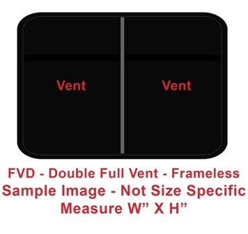 Window - 48" x 22" - FVD - Grey 20 - Temp - Insulated - Black - w/Screen - Frameless - F300-43204