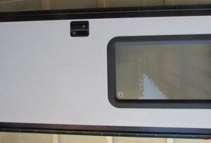 Entrance - Door - RH - 26" x 69 1/4" - Rad - PE - Black Frame & Surround - Intregrated Strut - 5050 RC Series - No Drip Cap