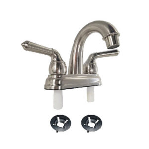 Faucet - Lavatory - 4" - BN-PLA-FCT - w/Teapot Handles - W/O PU RND Base