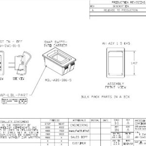 Switch - Light - w/Carrier - Black