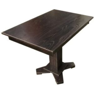 Table - Dinette - 26" x 38" - No Drop Leaf - Fluted Pedestal - Star Base - Sorp Oak