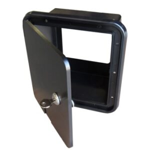 Access - Door - Multi Hatch - 8 1/2" x 8" x 4" - Black - Key - Deep Dish - Open BK