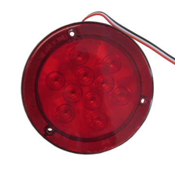 Light - Tail - Stop/Turn/Tail - Round - LED - 10 Diode - Reflex Mounting Ring - Lifetime Warranty