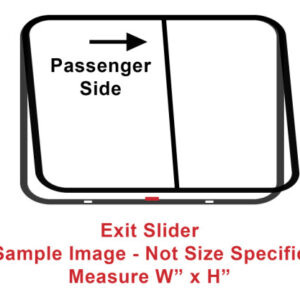 Window - 60" x 29" - Full Exit Slider - Dark Glass - Temp - Black Frame - 1 7/8" Ring