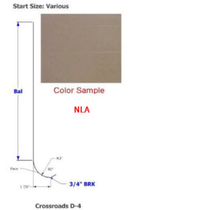 Skirt - Metal - 030 - 25-1/2" X 193 - 3" Rad HD-4 - Mocha - Smooth - w/Film