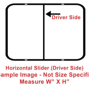 Window - 30" x 20" - Horizontal Slider - Dark Glass - Temp - Black Frame - 1 7/8" Ring