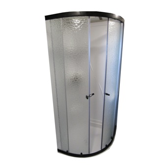 Shower - Door - Apex Series - Curved - 34" x 65" - Oil Rubbed Bronze - w/Oceanic Glass