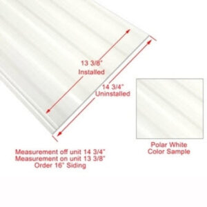 Siding - 024 - 16" x 240" - 1MDM SL - Polar White - Low Gloss