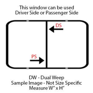 Window - 24" x 15" - DW - CLR - Temp - Black - #9000