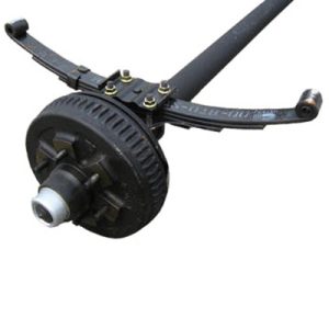 Axle - 4400# - Straight - D-44 - 6 Lug - TM - UL - 10"E - Black Hubs