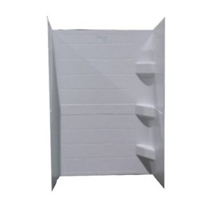 Shower - Surround - 40" x 59" - 1 Pc - Tile Look - White