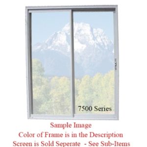 Patio - Door - 60" x 72" - XO HUD STD - DSB - Grey 20 - Temp - Black - 7500 Series