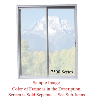 Patio - Door - 60" x 72" - XO HUD STD - DSB - Grey 20 - Temp - Black - 7500 Series