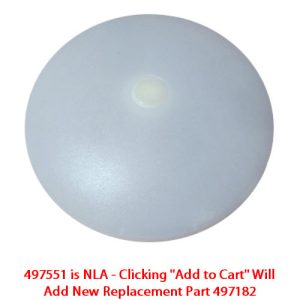 ***DO NOT USE!!USE KRV# 497182***Light - Ceiling - Round - 4 1/2" - 12V - LED - Mushroom Light - Warm White - Twist On - Lens Only