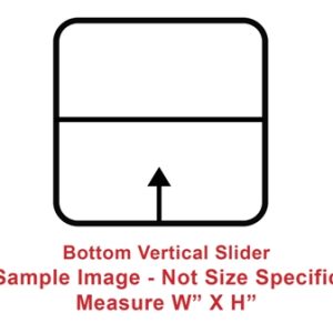 Window - 24" x 48" - Vertical Bottom Slider - 11" Vent - Dark Glass - Temp - Black Frame - 1 7/8" Ring