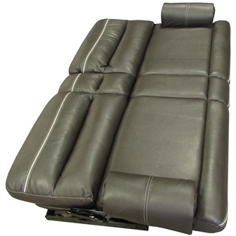 Sofa - Jacknife - Ironwood - 66" - w/Fold DownTray - Baltimore Seal/Dewitt Silver-W - w/T210 Silver