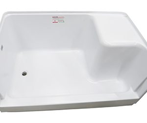 Shower - Pan - 30" x 48" - w/RH Seat - Left Center Drain - White