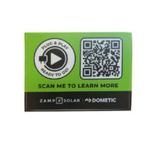 Label - Solar Plug - 2" x 1 1/2" - 2.6mil - Plug and Play - w/QR Code - White/Green