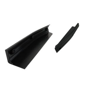 Trim - Corner Cap - 10" Ext - w/Curved Taper 2" - 1 1/4" - Front Roof Transition - Left - Black
