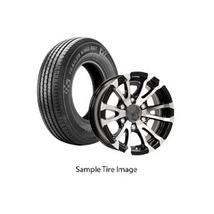 Tire - Trailer King RST - ST225/75R15 E - 2860# - 80PSI - 15" x 6" - J - 6-5.5 - SSWL - Alum - Avalanche - Black Machine - 3.75CB