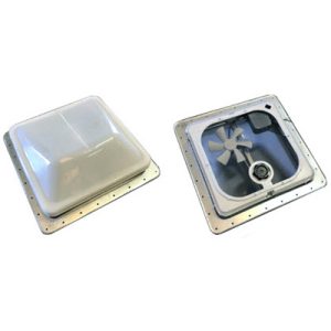 Vent - Roof - 12V - CSA - Radius - Hi Profile - Mill Finish - White